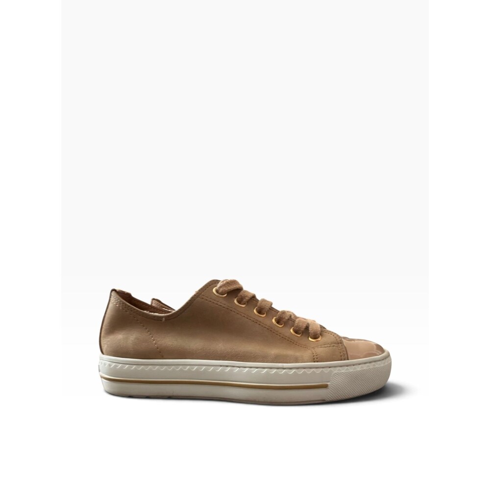 paul green sophie beige suede cap toe lace up luxury sneakers us size 8 uk 5.5 - Picture 6 of 12